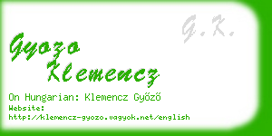 gyozo klemencz business card