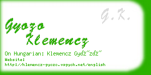gyozo klemencz business card